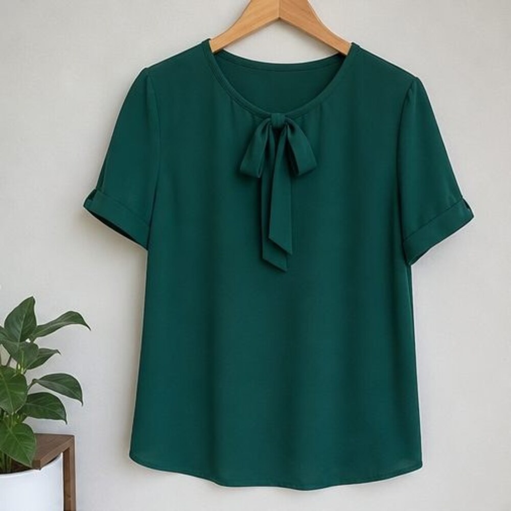 Emerald Wrap Blouse